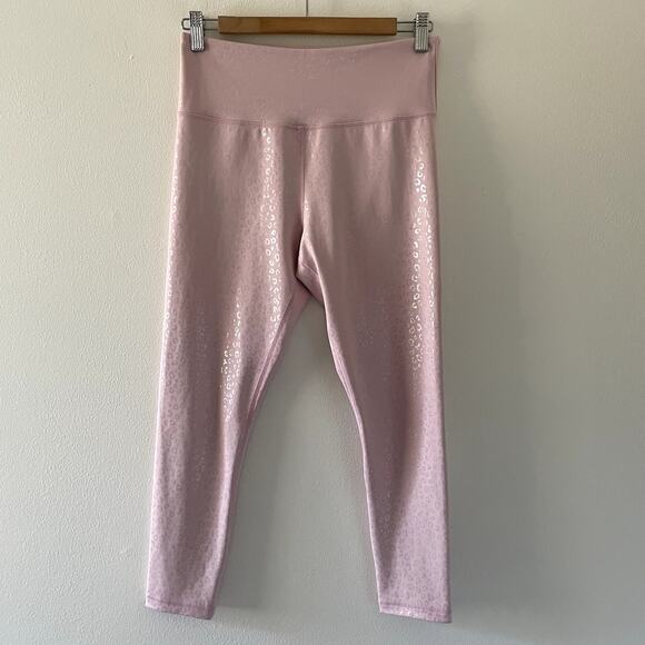 Zyia Active Leggings Womens 8 10 Pink Leopard Unicorn Iridescent Activewear - Picture 1 of 6